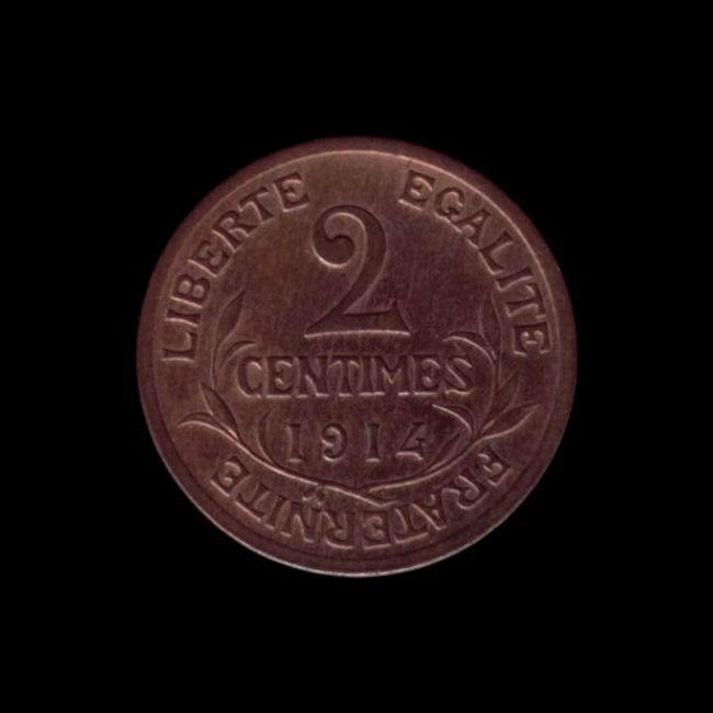 France — Troisième République — 2 centimes Dupuis — 1898 — 1920 — revers