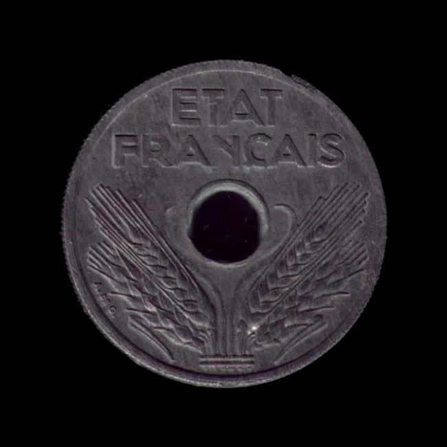 France — État Français — 20 centimes État Français — Vingt Centimes — zinc — 1941 — 1941 — avers