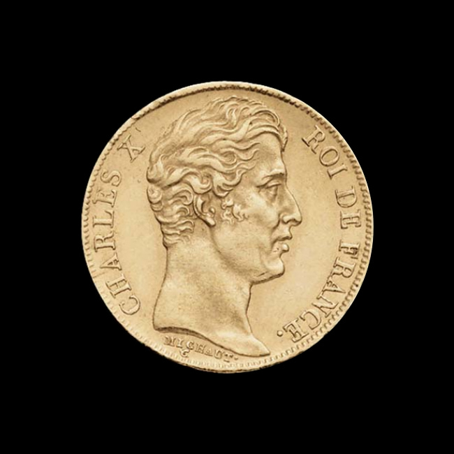 France — 20 Francs — Or — Charles X — Armoiries : variante à identifier — avers