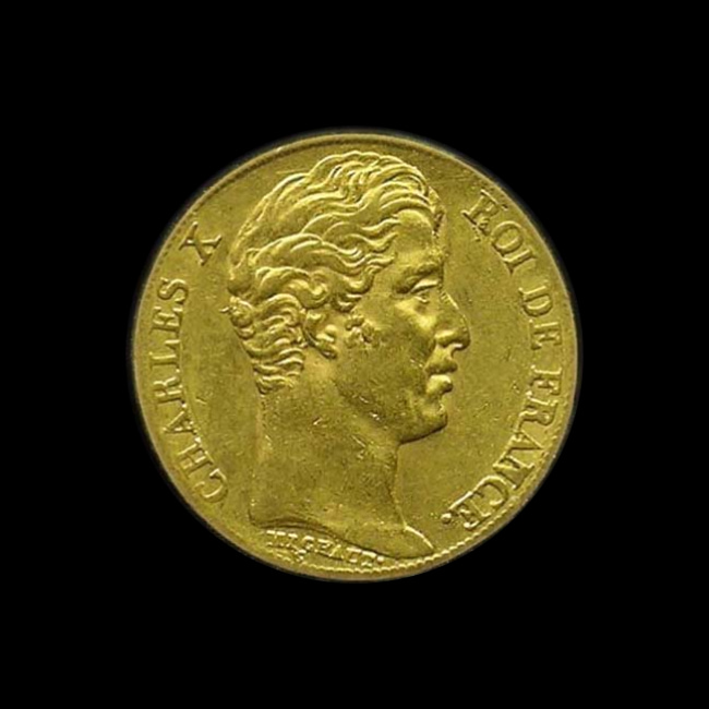 France — 20 Francs — Or — Charles X — Armoiries : variante à identifier — avers