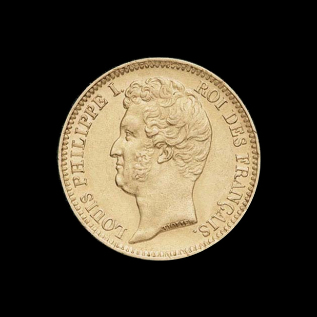 France — 20 Francs — Or — 1830–1831 — Louis-Philippe Ier — avers