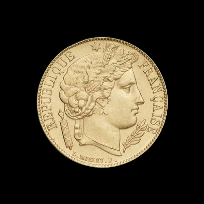France — 20 Francs — Or — 1849–1851 — Deuxième République — avers
