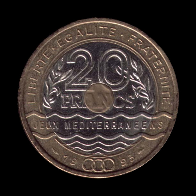 France — 20 Francs — 1993 — Cinquième République — revers