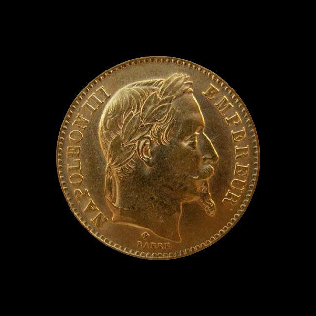 France — 20 Francs — Or — 1861–1870 — Second Empire — avers