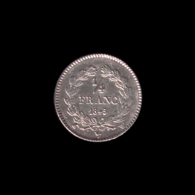 France — 25 centimes — Louis Philippe I — Quart de franc Domard — 1831 — 1845 — revers