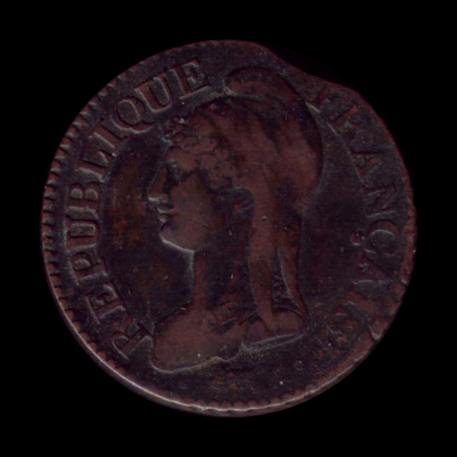 France — Directoire — 5 centimes Dupré — grand module — 1796 — 1799 — avers