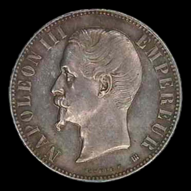 France — 5 Francs — Argent — 1854–1859 — Second Empire — avers