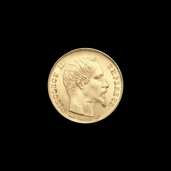 France — 5 Francs — Or — 1854–1855 — Second Empire — avers
