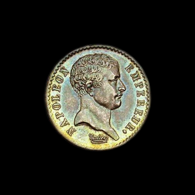 France — 50 centimes — Premier Empire — Demi-franc Tiolier — tête de nègre — 1807 — 1807 — avers