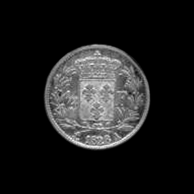 France — 50 centimes — Charles X — Demi-franc Michaut — tête laurée — 1824 — 1830 — revers