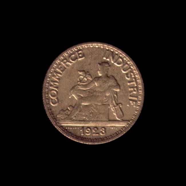 France — Troisième République — 50 centimes Chambres de Commerce — lourde — 1920 — 1929 — avers