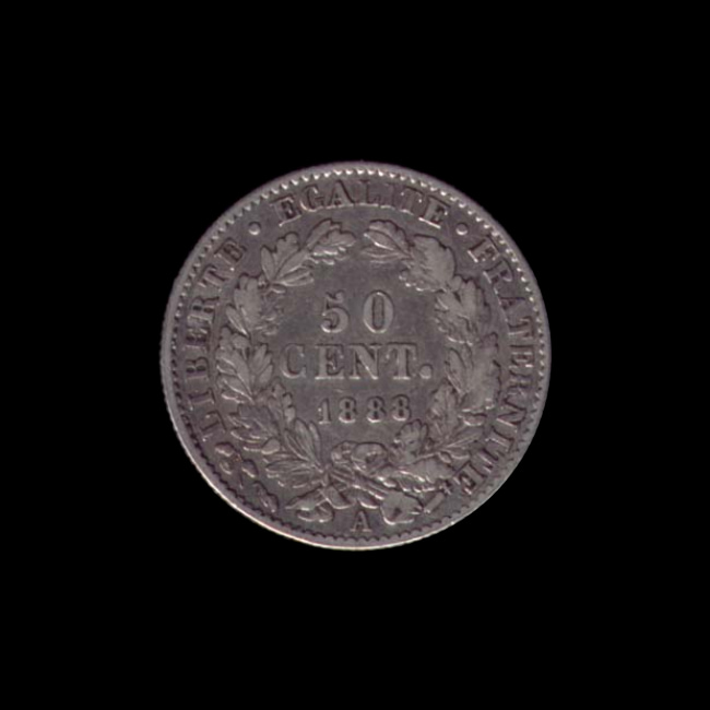 France — Deuxième République — 50 centimes Cérès — 1849 — 1851 — revers