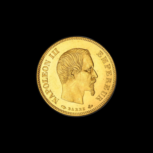 France — 10 Francs — Or — 1854–1855 — Second Empire — avers