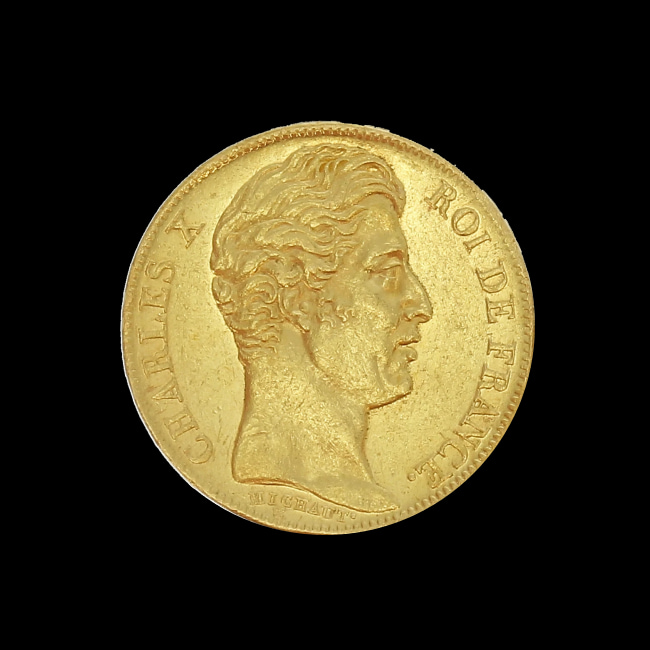 France — 20 Francs — Or — 1827–1830 — Charles X — avers