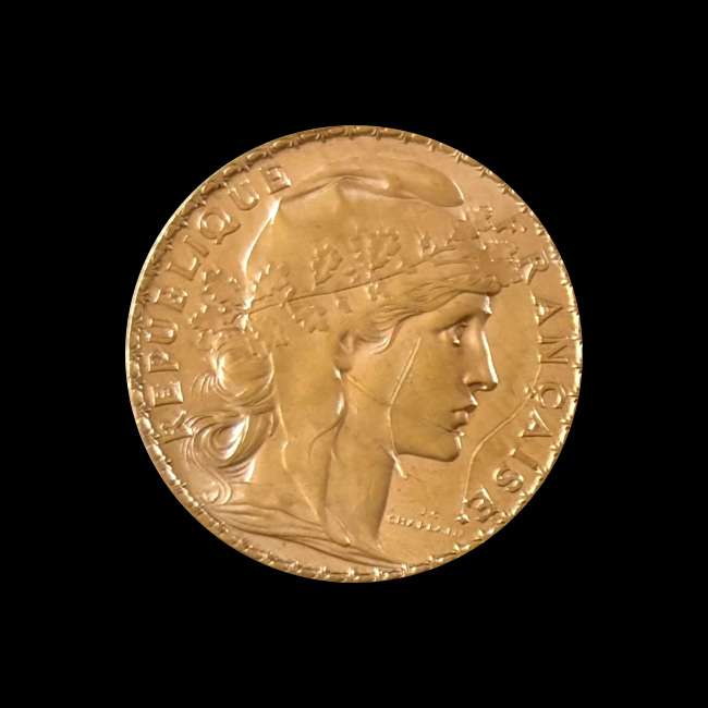 France — 20 Francs — Or — 1899–1906 — Troisième République — avers