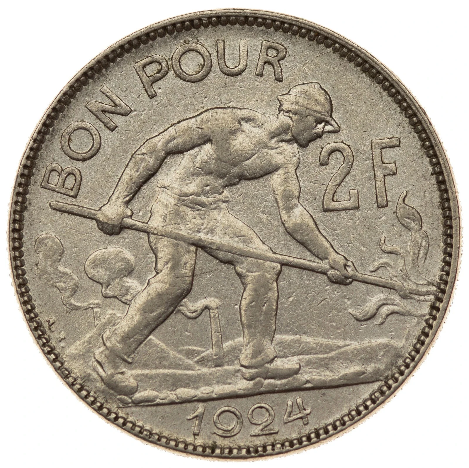 2 franchi Lussemburgo 1924, Carlotta, dritto