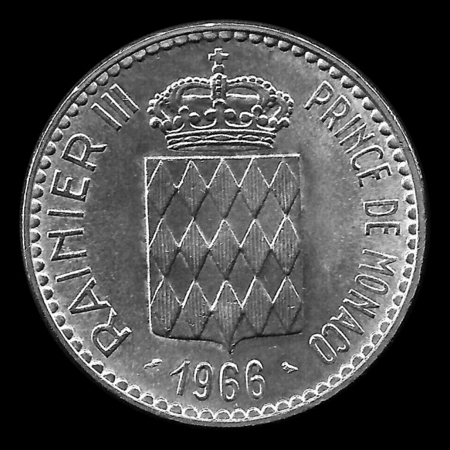 Monaco — 10 Francs — Argent — 1966 — Rainier III — avers