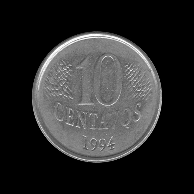 Brasilien — 10 Centavos — Edelstahl — 1994–1997 — Moderner Real — Rückseite