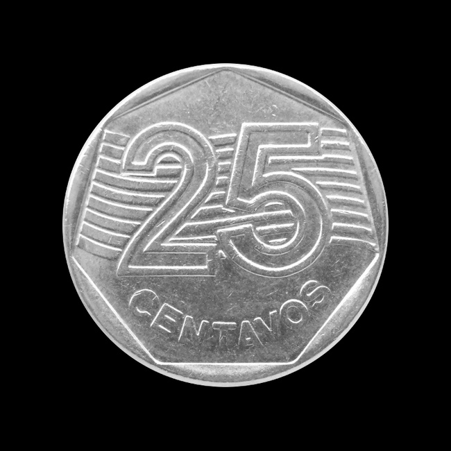 Brasilien — 25 Centavos — Edelstahl — 1994–1995 — Moderner Real — Rückseite