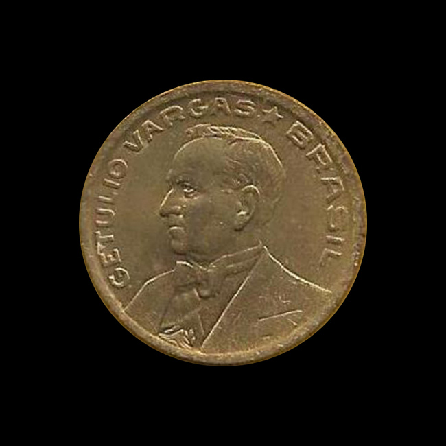 Brazil — 50 Centavos — Aluminium bronze — 1943–1947 — First cruzeiro — obverse
