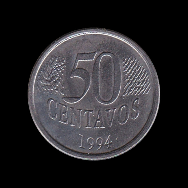 Brasilien — 50 Centavos — Edelstahl — 1994–1997 — Moderner Real — Rückseite