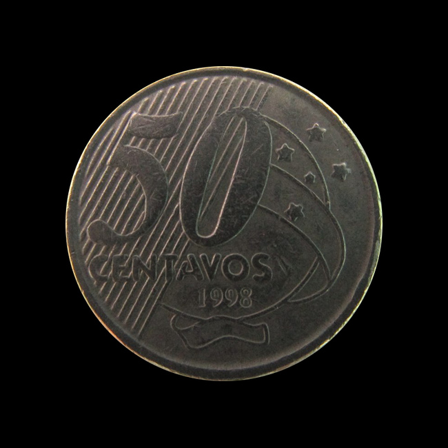 Brasilien — 50 Centavos — Kupfernickel — 1998–2001 — Moderner Real — Rückseite