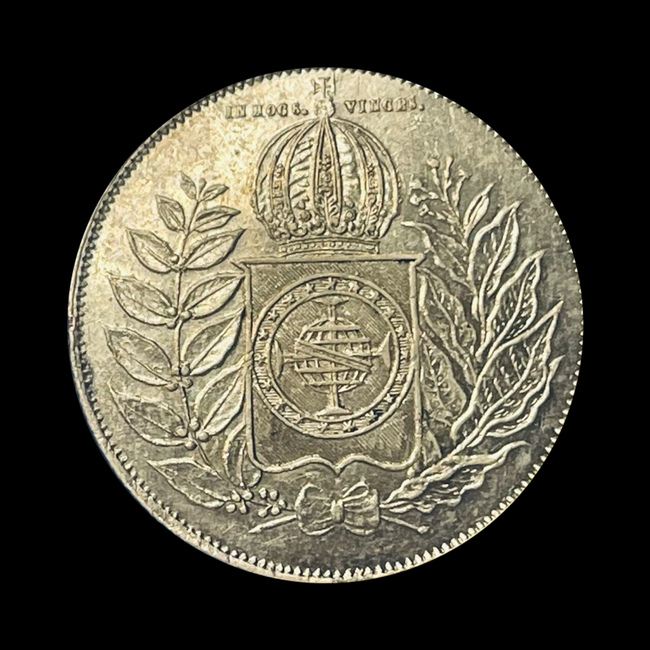 Brasil — 500 Réis — Prata — 1848–1852 — Real histórico — Pedro II — reverso
