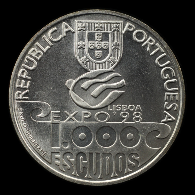 Portugal — 1.000 Escudos — Silber — 1999 — Dritte Republik — Rückseite