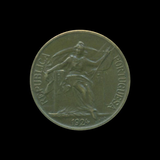 Portogallo — 50 Centavos — Alluminio-Bronzo — 1924–1926 — Prima Repubblica — dritto
