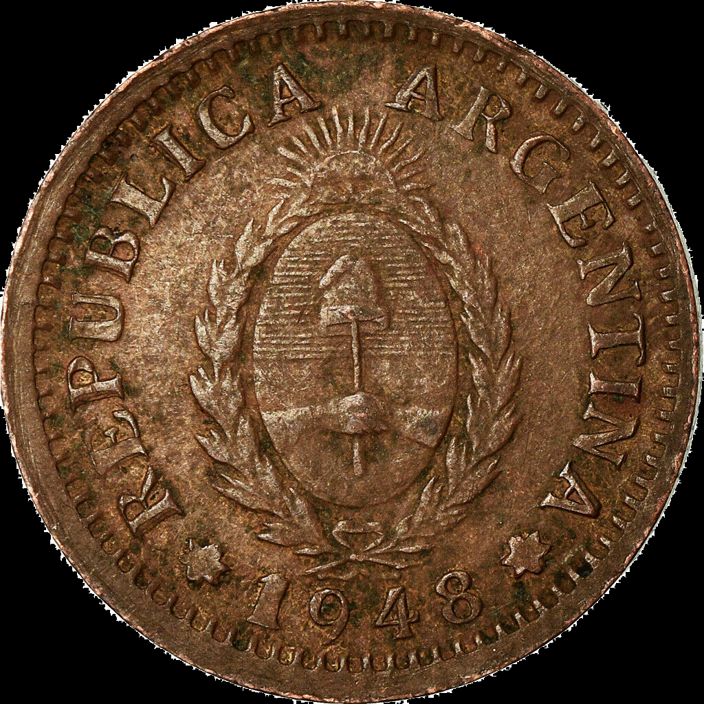1 centavo de 1948, anverso