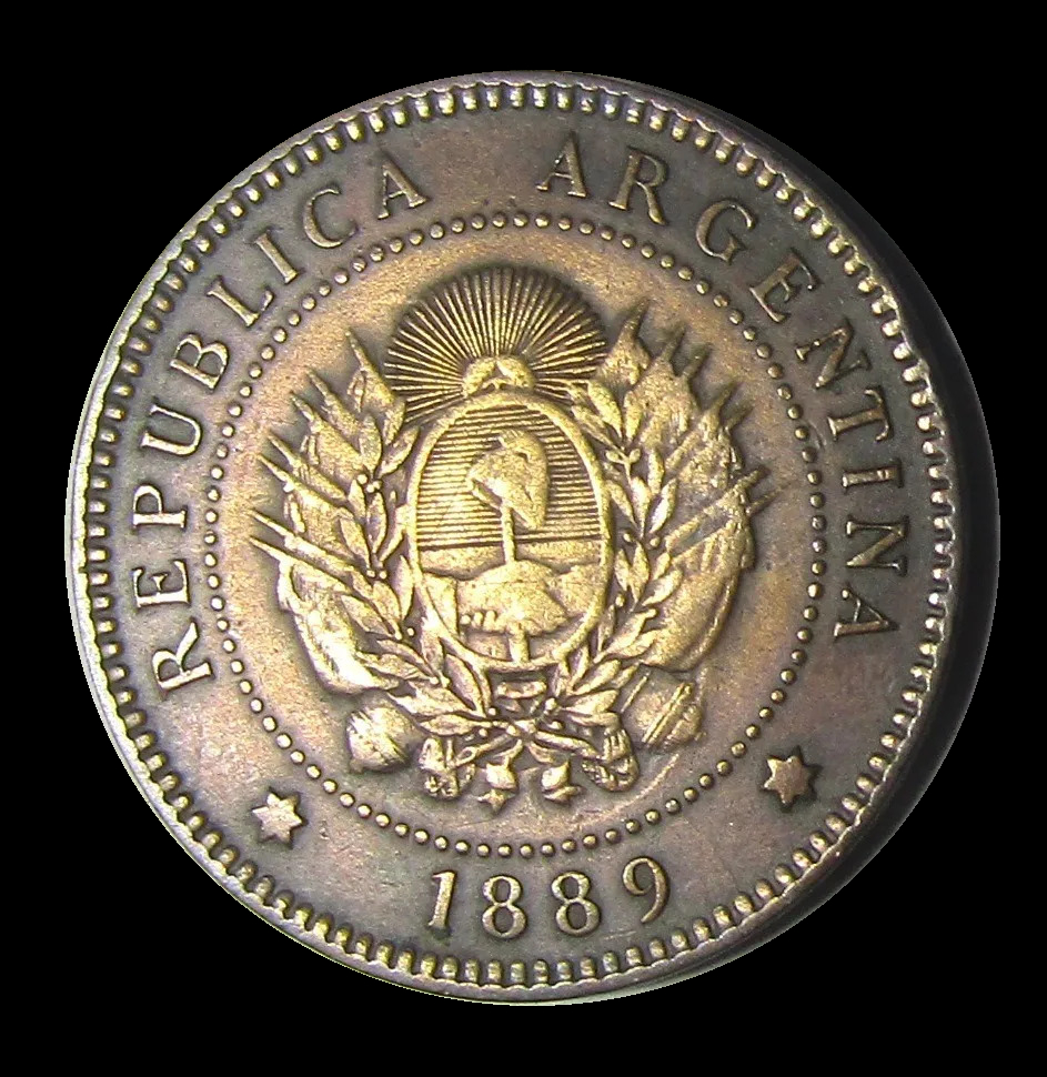 1 centavo de 1889, anverso