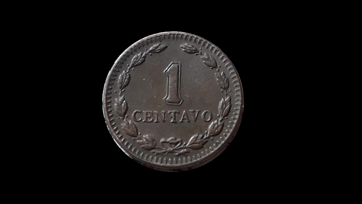 1 centavo de 1943, reverso