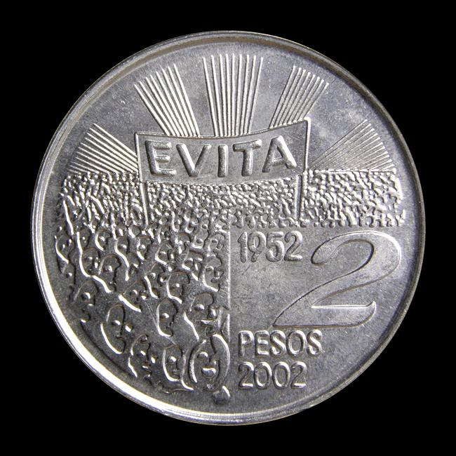 Argentina — 2 pesos — 2002 — KM 135 — reverse