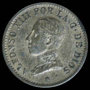 1 céntimo de Alfonso XIII Anverso