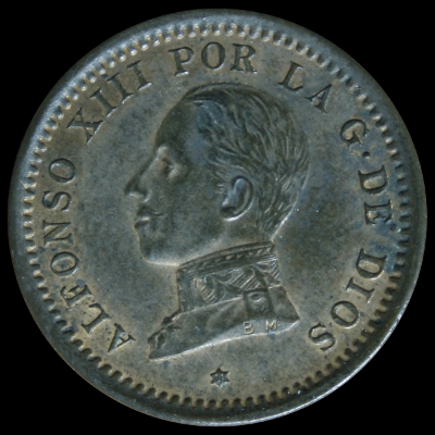 2 céntimos de Alfonso XIII 1911 Anverso