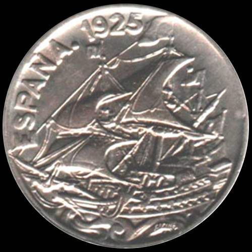 25 céntimos de Alfonso XIII Anverso